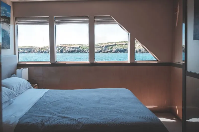 Modern yacht cabin interior
